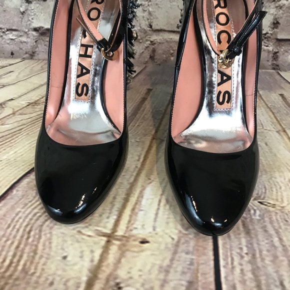 ROCHAS Embellished Patent Leather Pump Ankle Strap - Picture 8 of 8